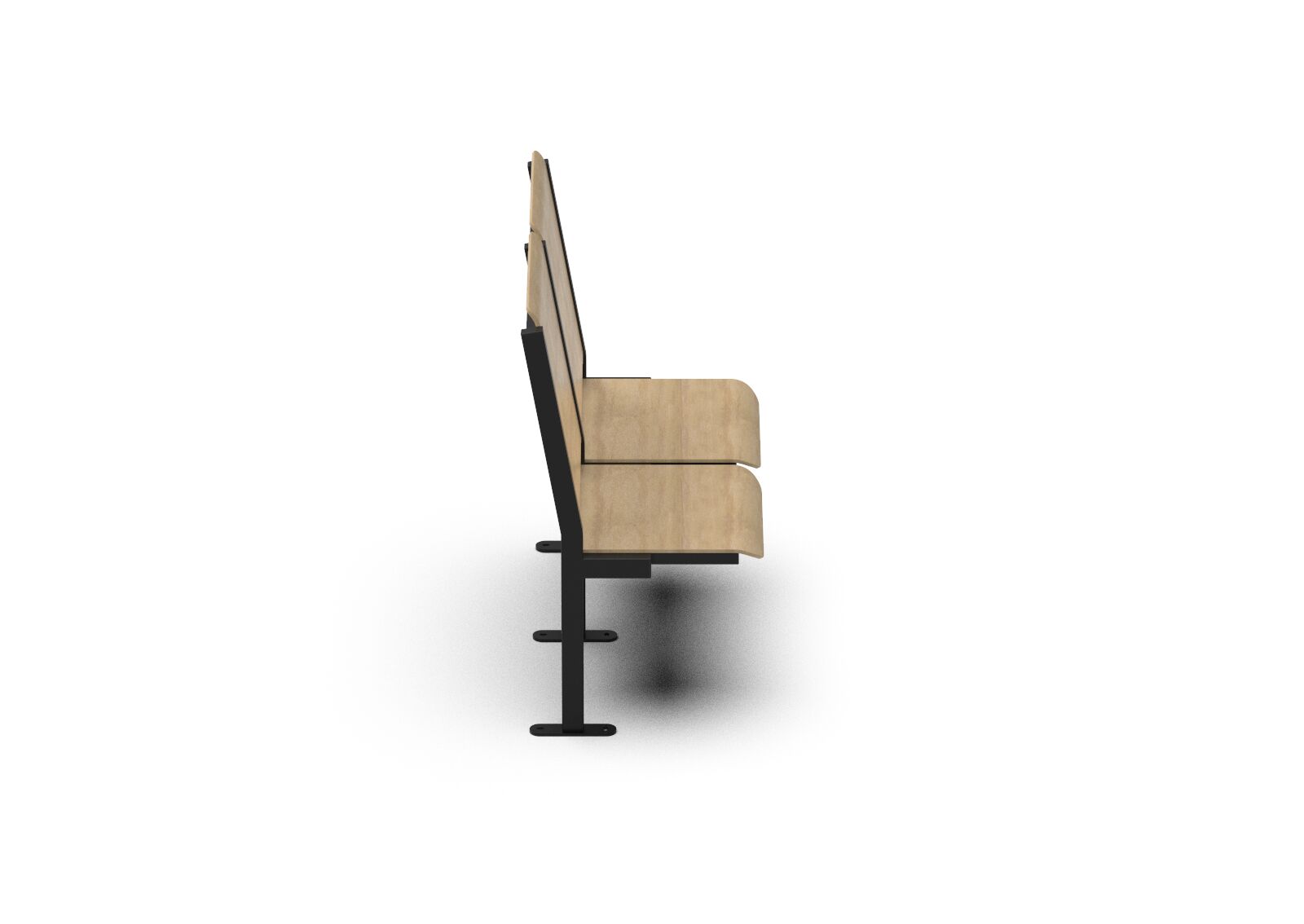 Drewniane krzesło do poczekalni 2hall od boku B-Group