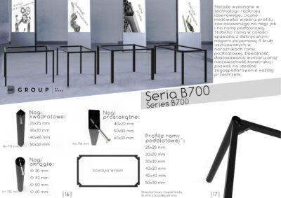 Katalog nogi do stołów serii B700 B-Group