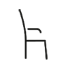 Czarna szkicowa ikona krzesła biurowego