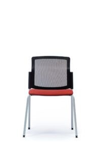 czerwone krzesło biurowe od przodu 4job B-Group