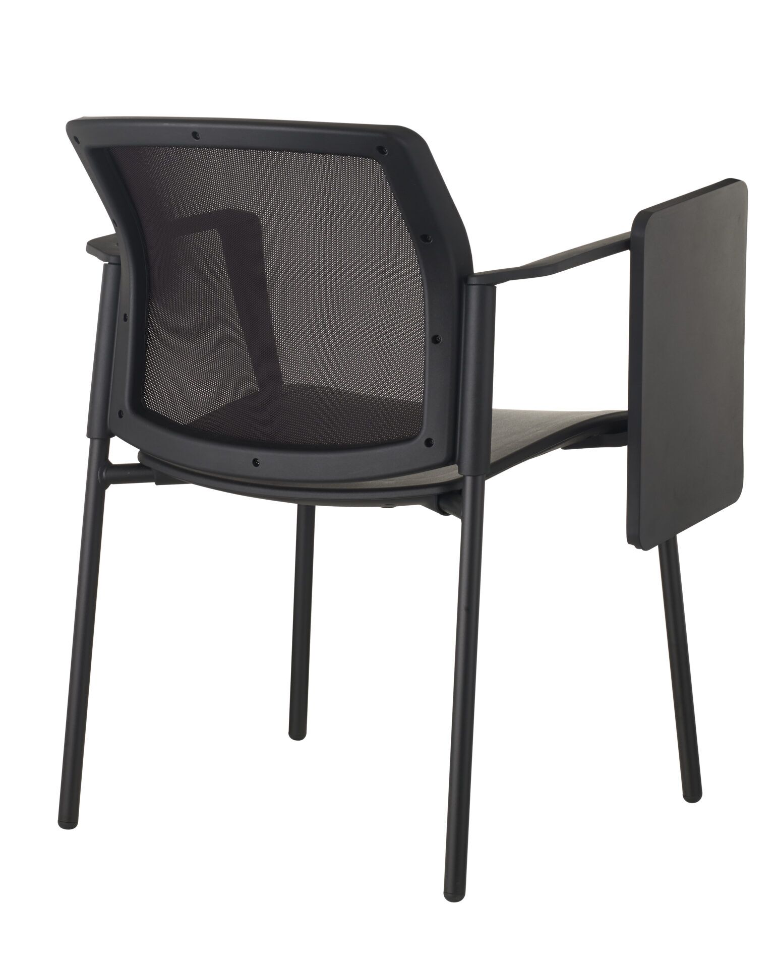 Czarne krzesło biurowe z podkładką po skosie od tyłu 4job BGroup