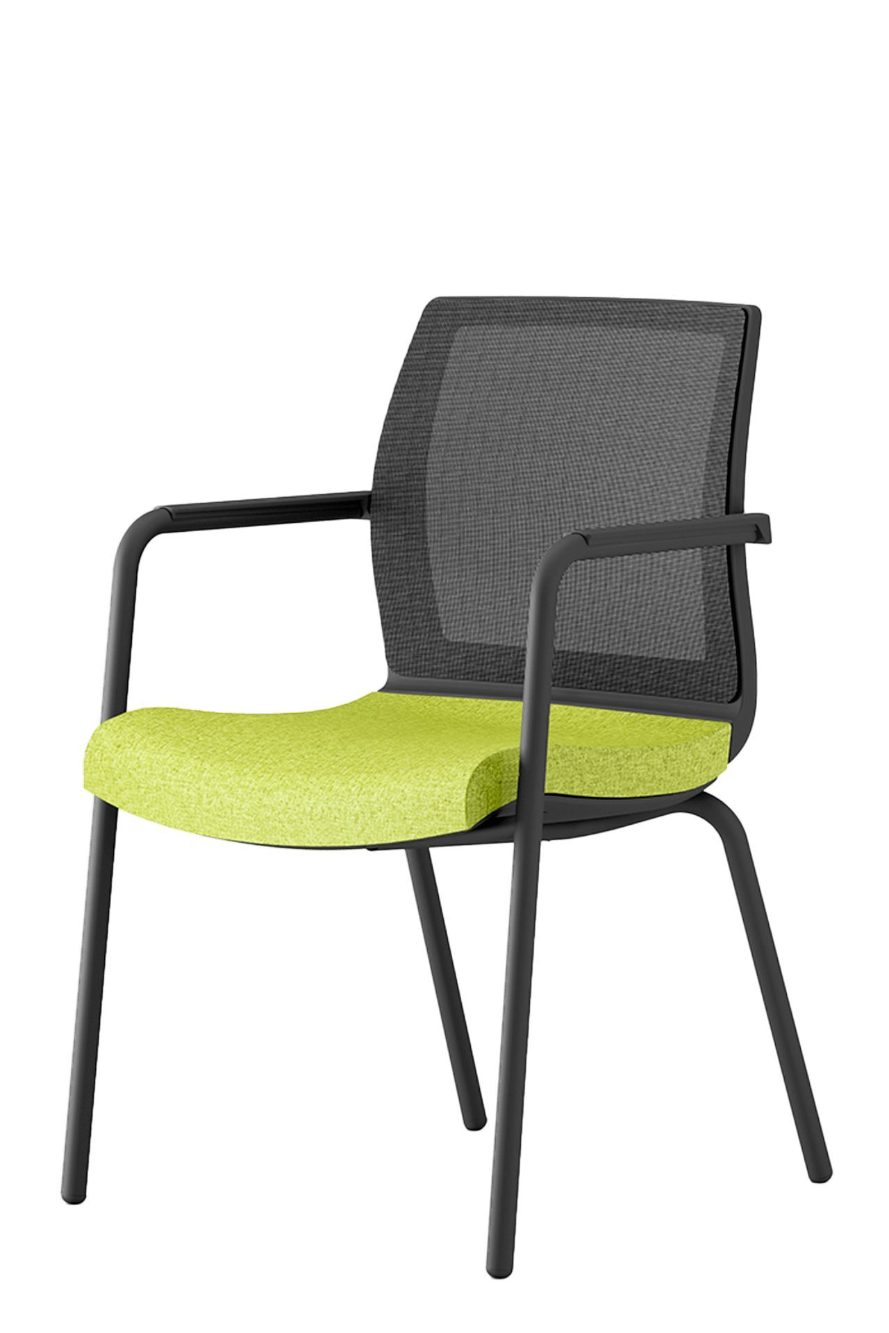 Zielone krzesło biurowe z czarnymi elementami smart scena 2