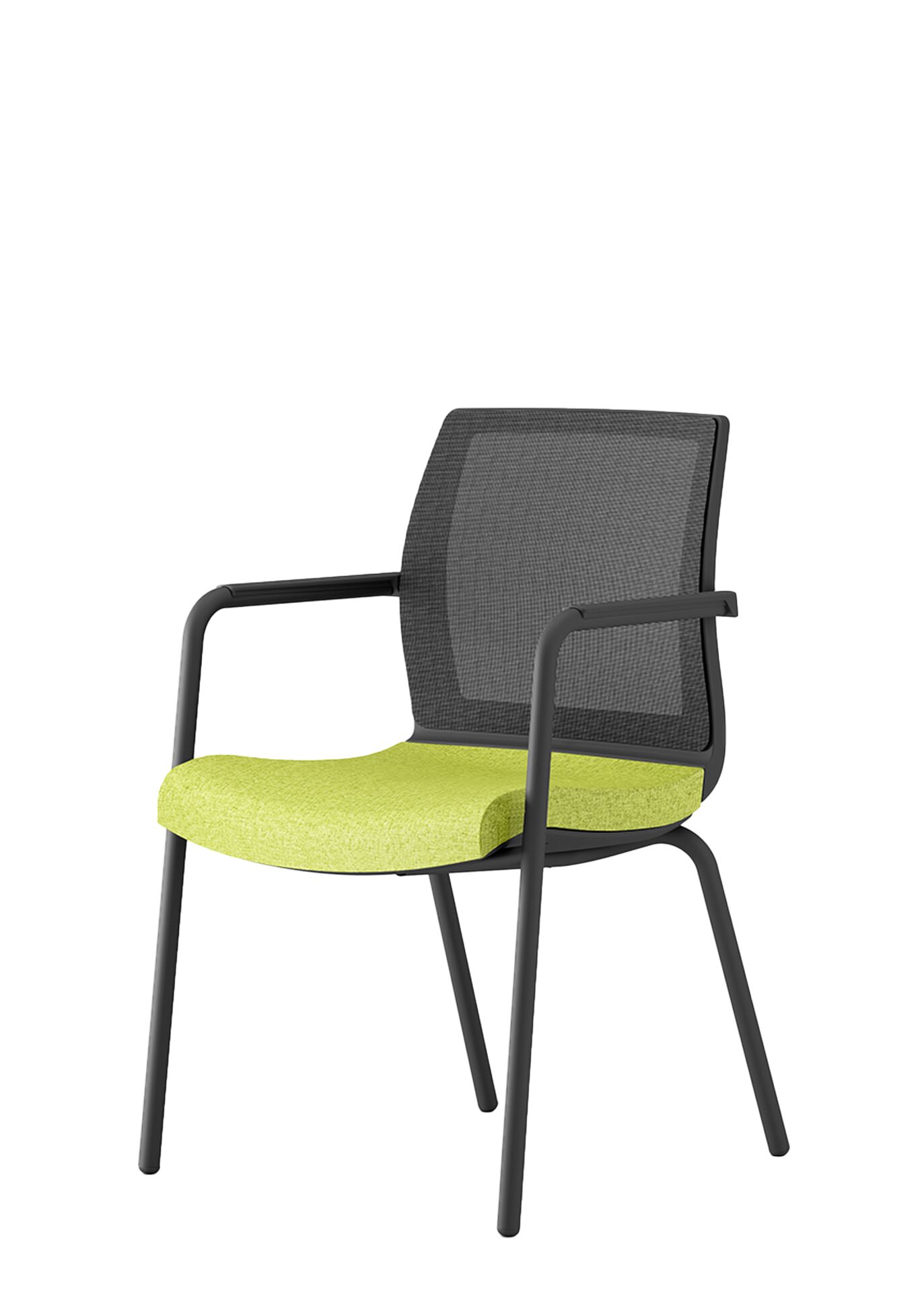 Zielone krzesło biurowe z czarnymi elementami smart scena 1