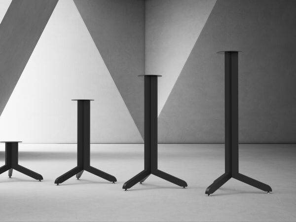 Dark room with B50 series table legs visualization