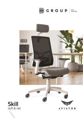 Fotel biurowy z szarym siedziskiem Skill soft & net zdjęcie z katalogu B-Group