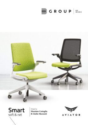 Fotel biurowy Smart soft & net z limonkowym obiciem zdjęcie z katalogu B-Group