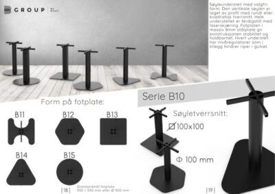 Katalog – bordunderstell serie B10 B-Group
