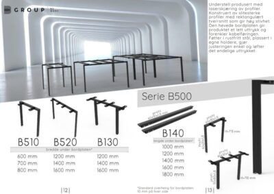 Katalog – bordunderstell serie B500 B-Group